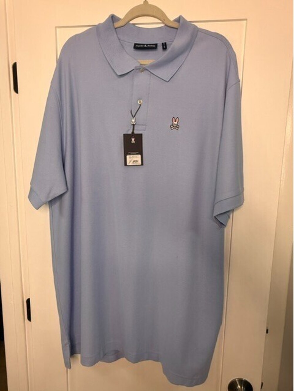 Psycho Bunny Men's 2XLT Big & Tall Classic Polo Shirt Serenity Blue NWT